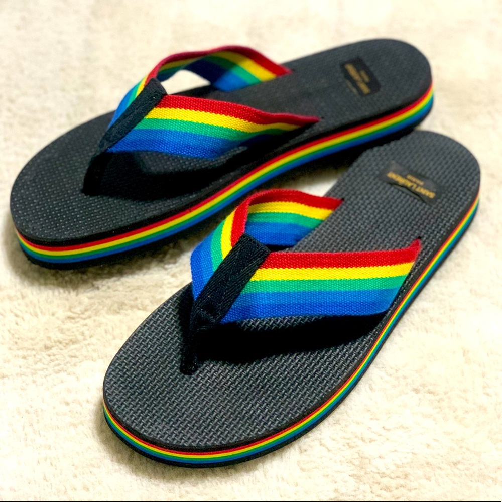Saint Laurent Sandals Rainbow flip flops - Picture 2 of 8